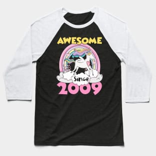 Cute Awesome Unicorn 2009 Funny Gift Pink Baseball T-Shirt